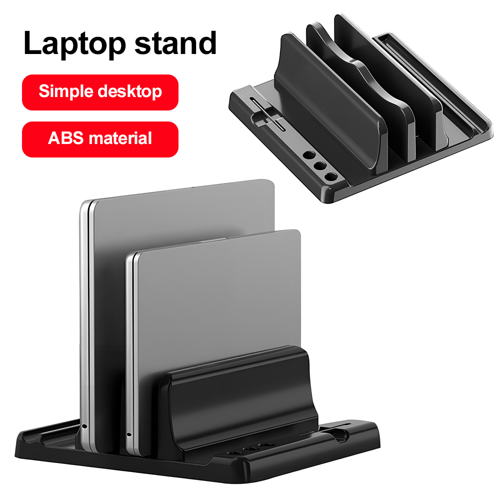 Home Office Tech Gadgets - Verticale laptopstandaard Multi-slot notebookopslaghouder Desktop Ruimtebesparende