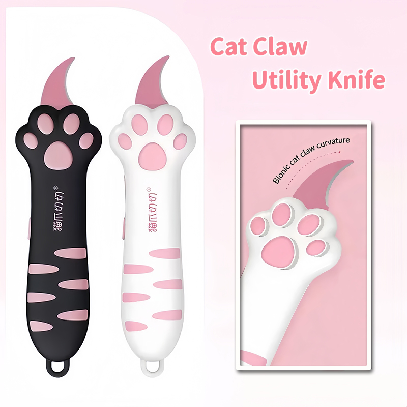 Home Office Tech Gadgets - Intrekbaar schattig kattenpootje multifunctioneel mes, draagbaar