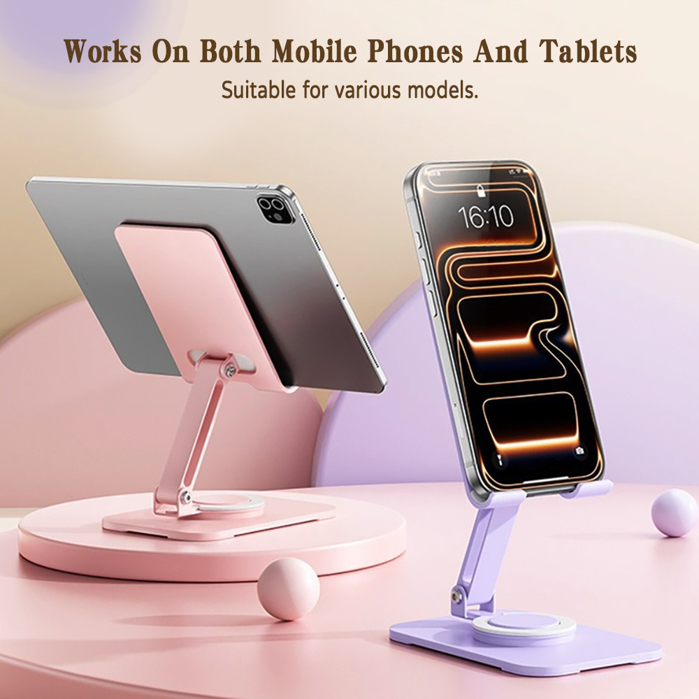 Home Office Tech Gadgets - 360° Draaibare Metalen Telefoon- en Tabletstandaard,