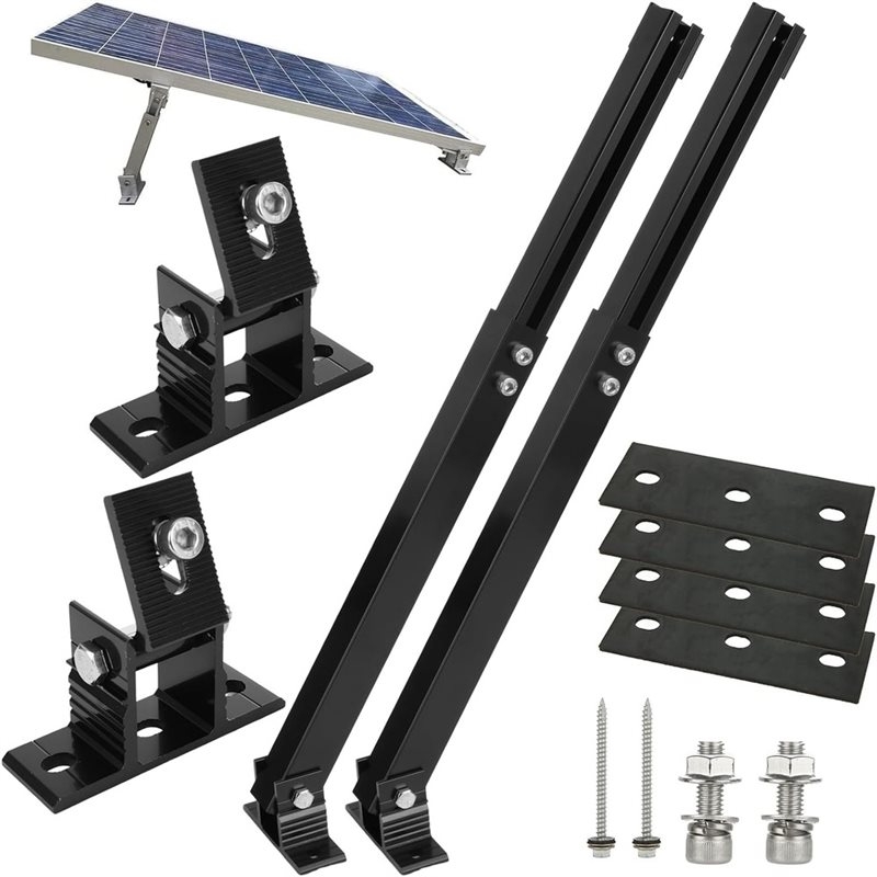 Flat Panel Mount Tilt - ABHU Aluminiumlegering Zonnepaneel Kantelmontagebeugels Verstelbaar voor