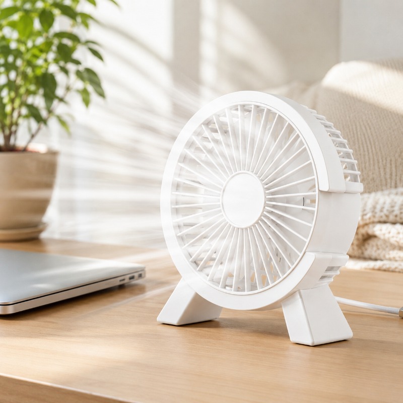 Home Office Tech Gadgets - Mini USB oplaadbare tafelventilator Draagbare kleine