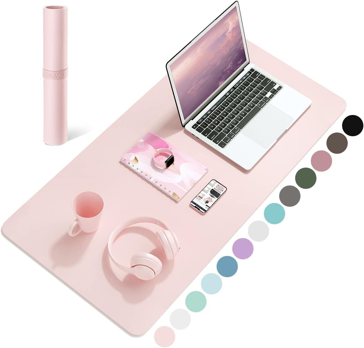 Home Office Tech Gadgets - 60X35CM Bureau-onderlegger, waterdichte lederen bureautafelbeschermer, gemakkelijk