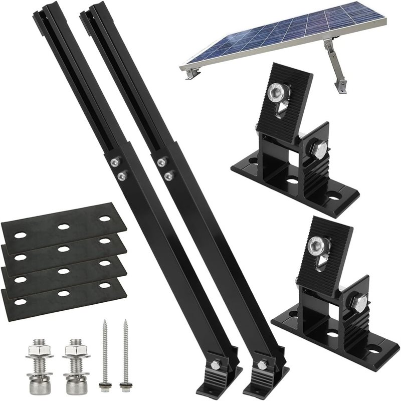 Flat Panel Mount Tilt - ABMH-zonnepaneelmontagebeugels, verstelbare kantelhoek, aluminiumlegering, voor platte