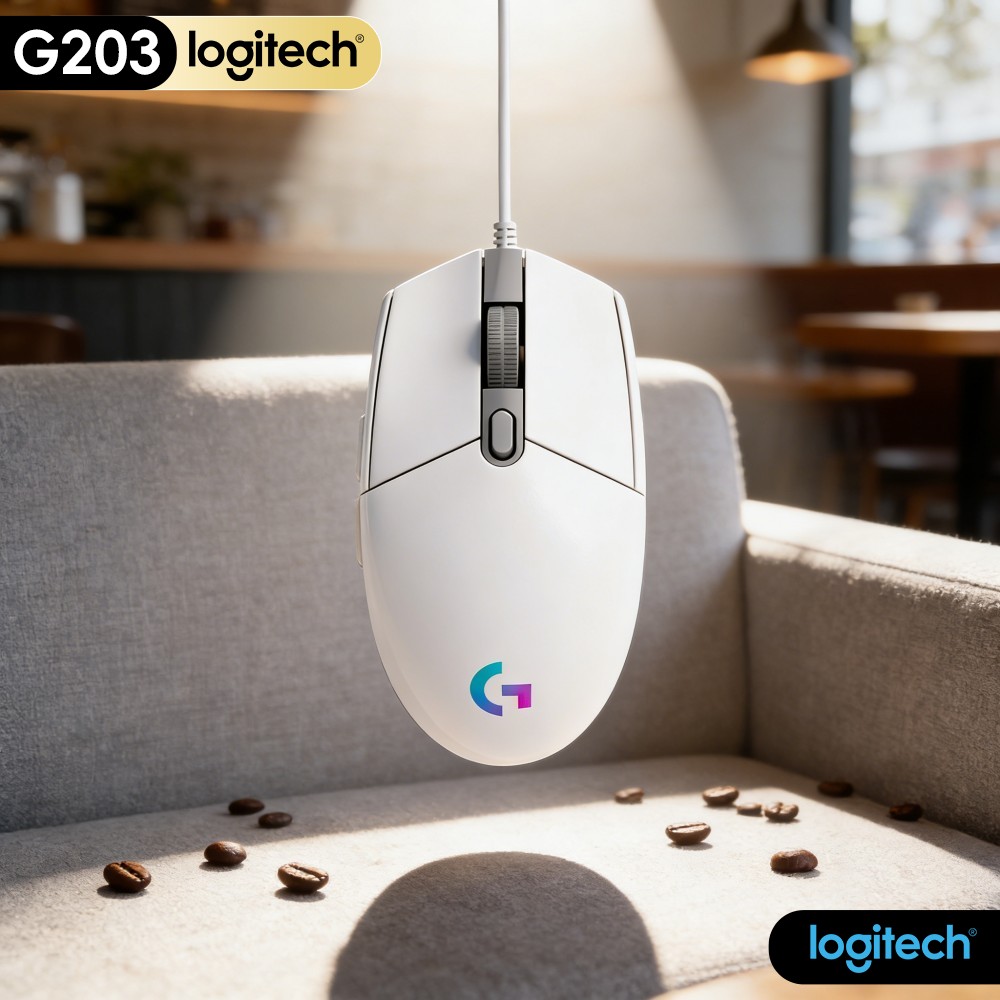 Logitech Mouse G203 - Logitech G203 Bedrade Gamingmuis Fijnafstelbare Gevoeligheid