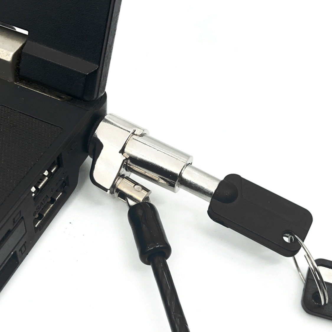 Cable Lock Laptop - Laptopbeveiligingskabel met Kensington-slot, anti-diefstalslot voor notebooks,