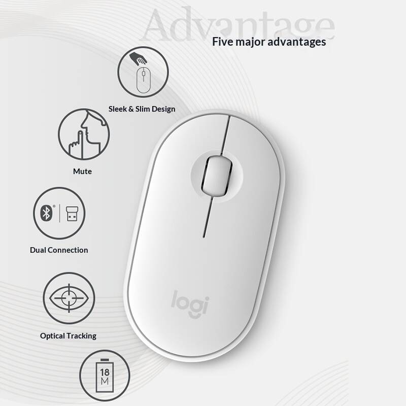 Logitech M350 PEBBLE Draadloze - Office Xp recensie en prijs